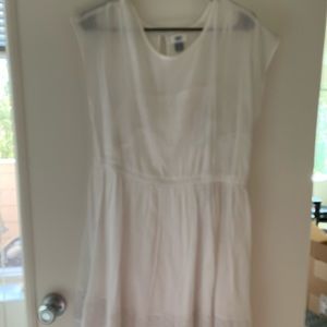 White Sheer Lace Dress NWT